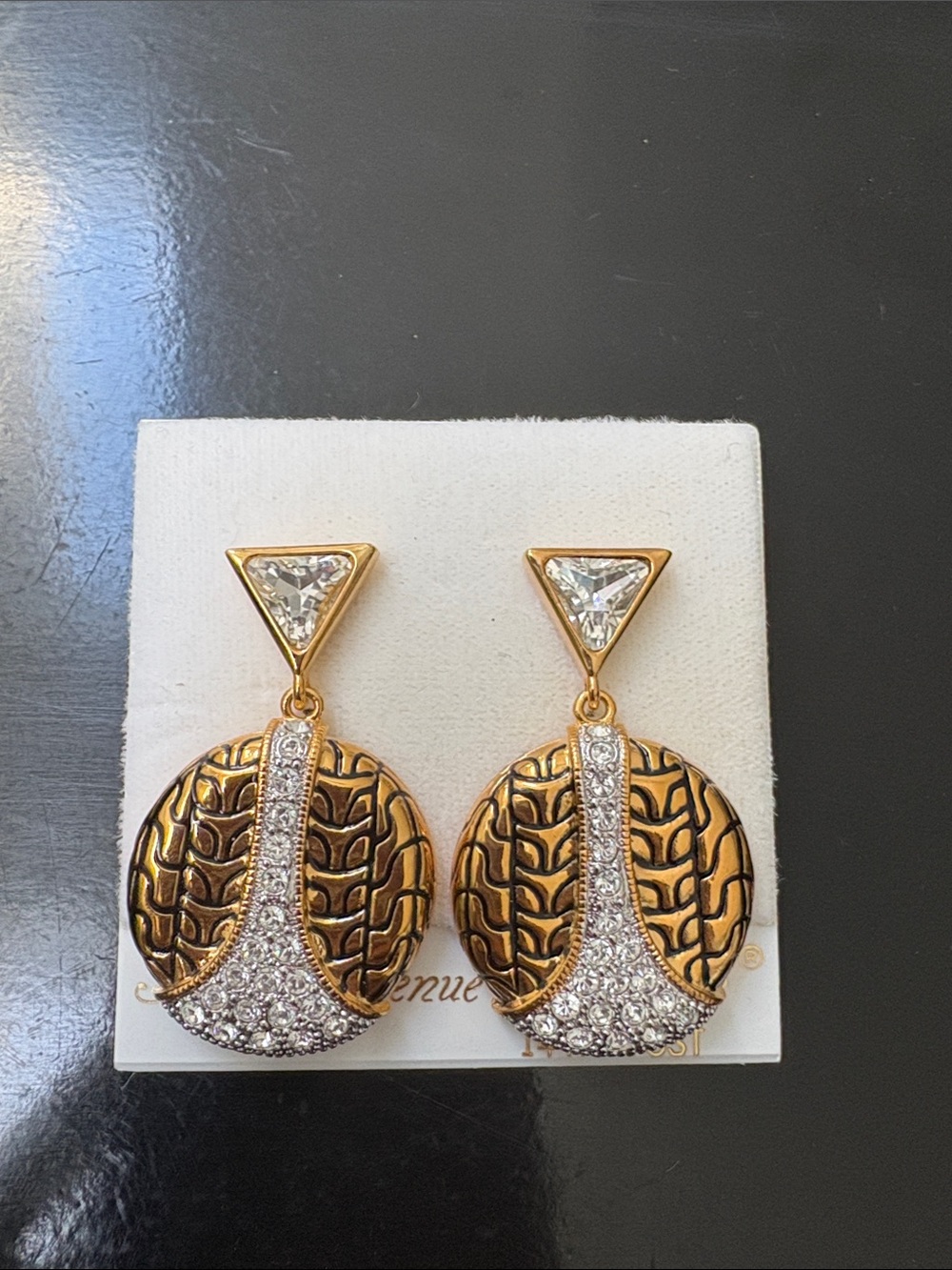 Fifth Avenue Collection Gold Statement Earrings